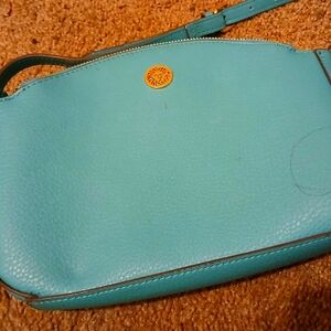 Turquoise Ann Klein Leather Shoulder Bag